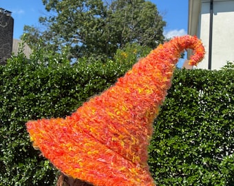 Gorro de punto con forma de caramelo de maíz: disfraz de Halloween, cosplay naranja
