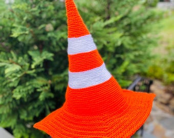 Orange Traffic Cone Hat: Halloween Costume, Gag Gift