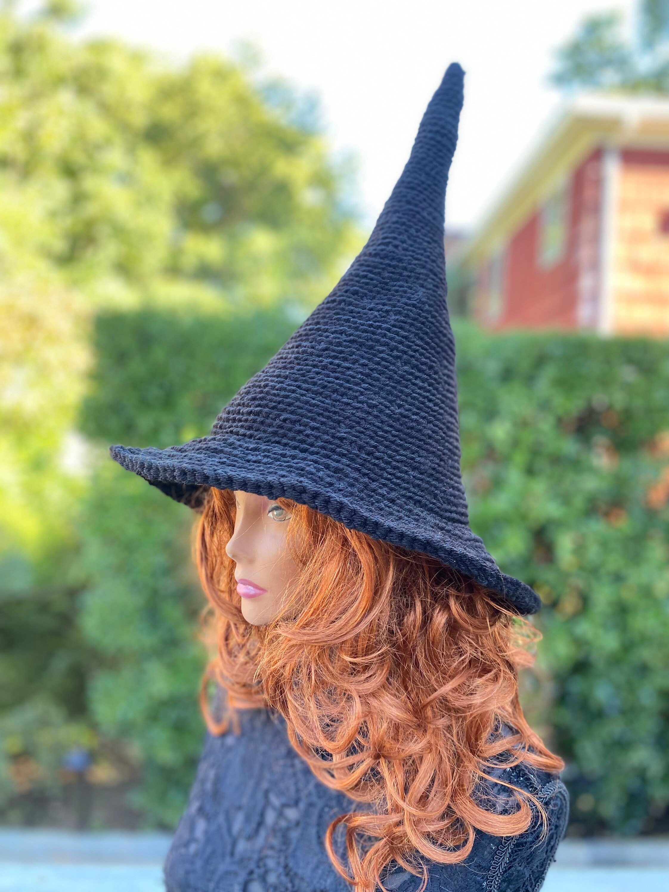 Classic Witch Black Hat Crochet Hats 