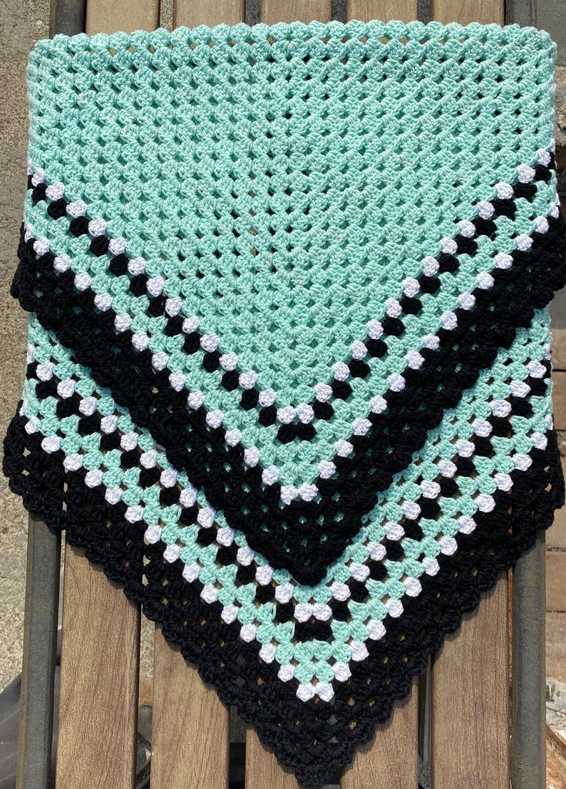 Green Crochet Baby Blanket Mint Green Blanket Nursery Décor Etsy