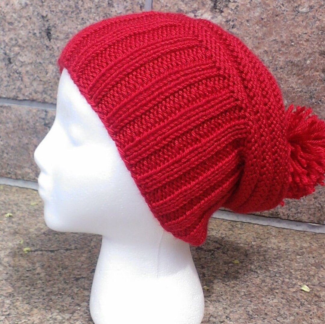 Red Hat, Red Winter Hat, Red Christmas Hat, Valentine's Day Gift, Red ...