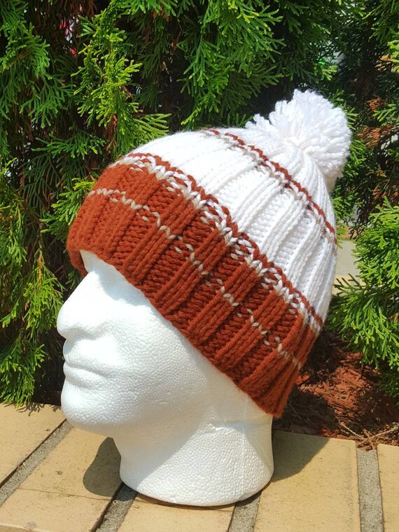 brown beanie cap