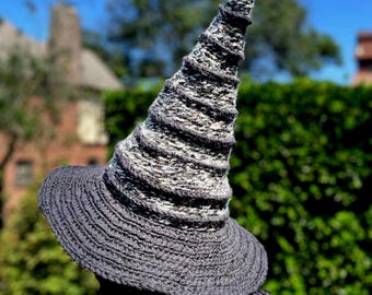 Charcoal Witch Hat: Goth Cosplay Gray Halloween costume