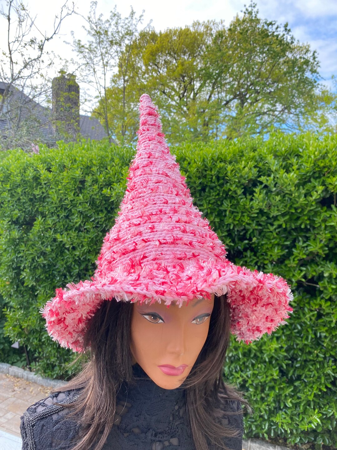 Pink Witch Hat Woodland Fairy Hat Fantasy Witch Hat Pink Etsy