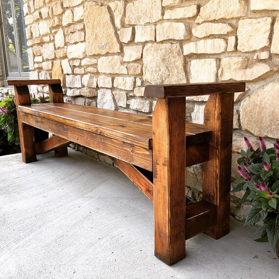 Rustic Entryway Bench Etsy