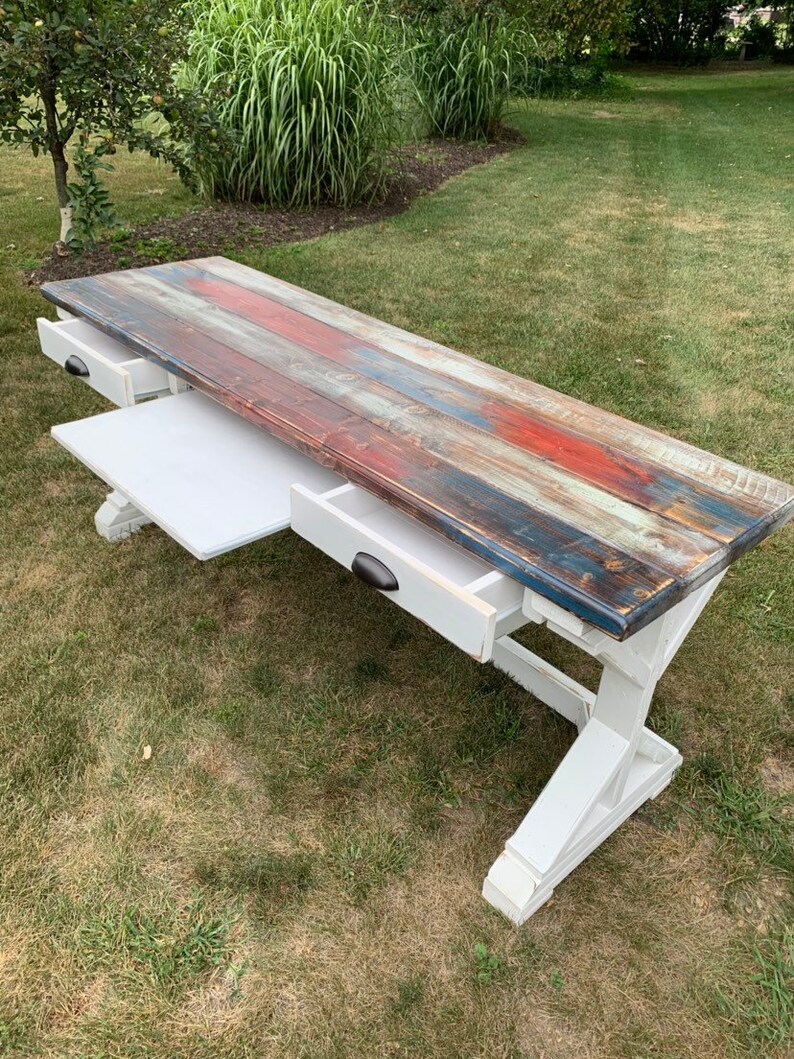 Rustic Barn Wood Desk Etsy