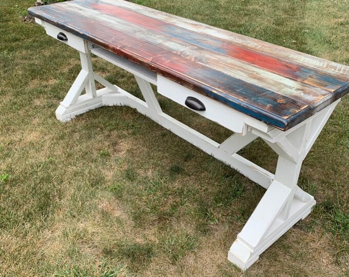 Rustic Barn Wood Desk Etsy