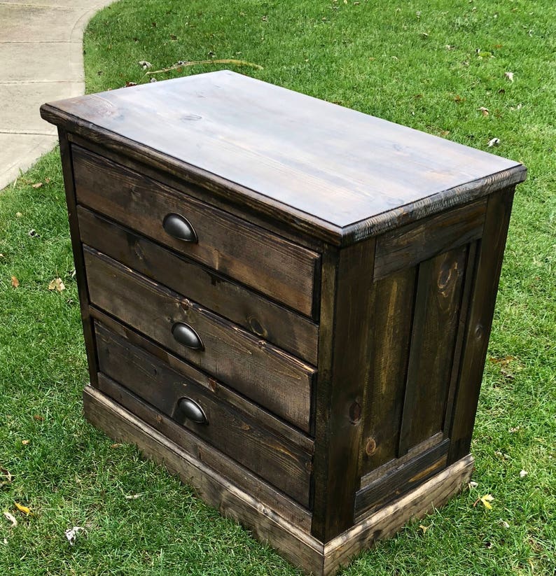 Rustic Nightstand Etsy