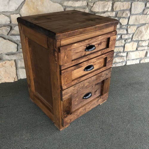 Rustic 3 Drawer File Etsy