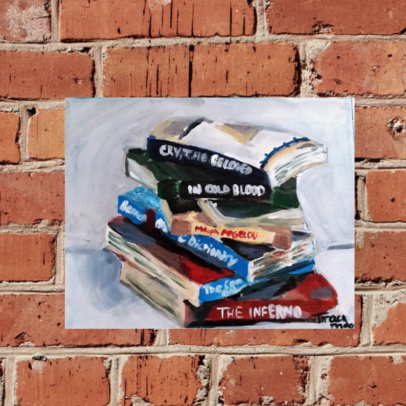 still life paintings original artwork book lover gift kitchen wall art farmhouse wall art book paintings original paintings on canvas