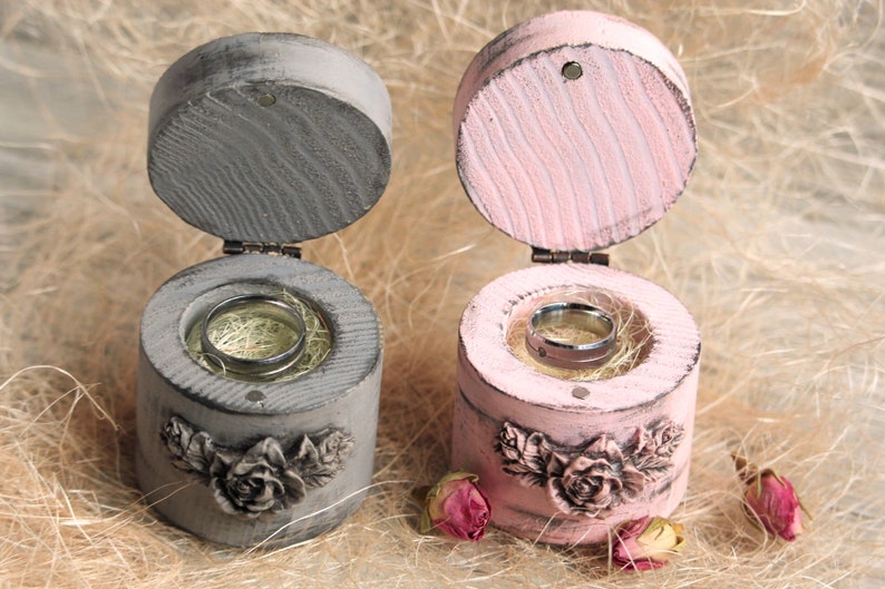 Wedding Ring Boxes ORNATE Ring Box His Hers Box Mr Mrs Ring Etsy