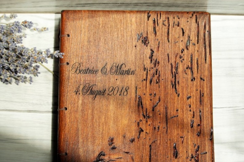 Scrapbooking Rustic Wedding Guest Book Wood Hand binded Guestbook Wedding Guest Book Personalized Wedding Guest Book Wood Guest Book