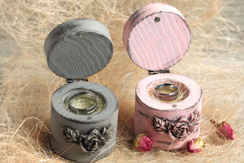 Wedding Ring Boxes ORNATE Ring Box His Hers Box Mr Mrs Ring Etsy