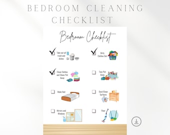 Bedroom Cleaning Checklist With Pictures | Kids and Teens