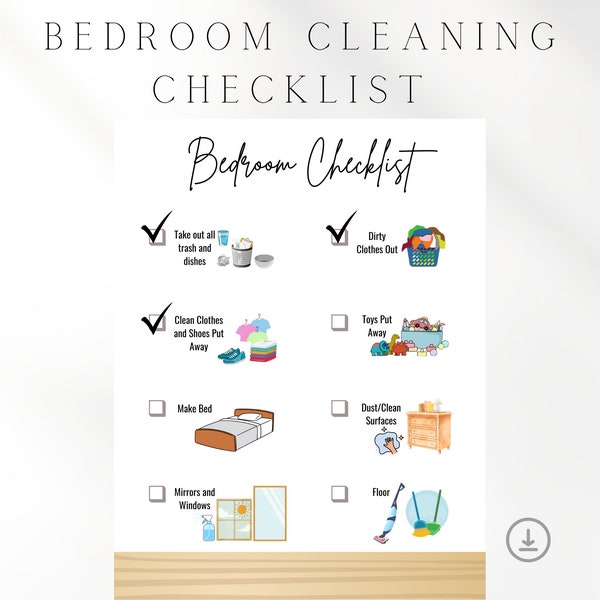 Bedroom Cleaning Checklist With Pictures | Kids and Teens