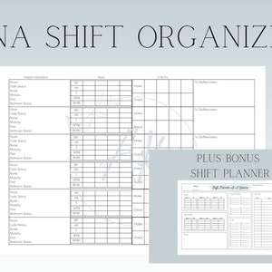 CNA/PCT/Tech Report Sheet, Shift Organizer and Planner | Nursing Assistant  Template Downloads Brain Sheet