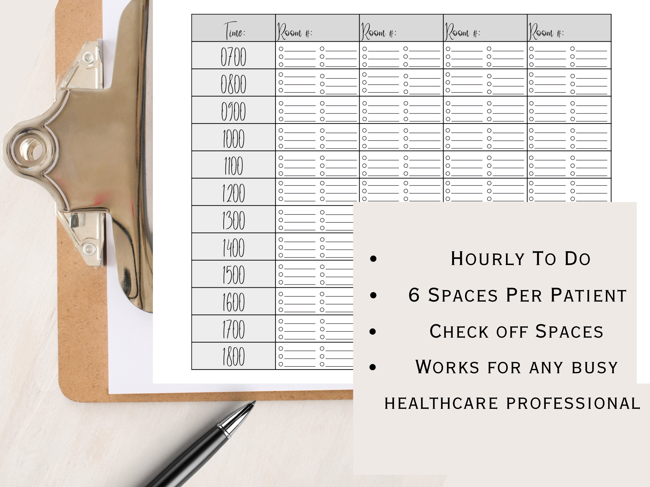 Nurse CNA Hourly Shift Schedule Med Pass to Do List - Etsy