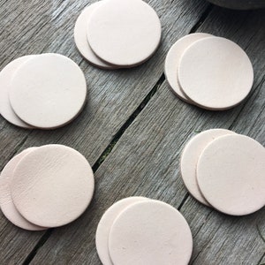 Leather Earring Blanks 12 Pieces, 1.5” Circles, Premium Veg-tan Tooling Leather