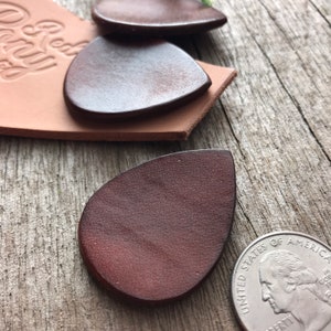 Leather Bass Picks, 3 Pieces
