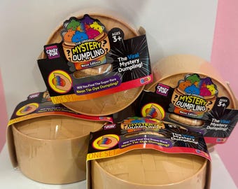 Mystery Dumpling Squishy – RMS Neon Edition, Tie-Dye Surprise Toy (Ages 3+)