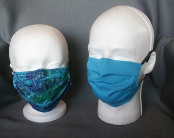 Face Mask, Face Cover, Washable, Adjustable nose wire, Double layer with pocket for filter, Adjustable elastic straps