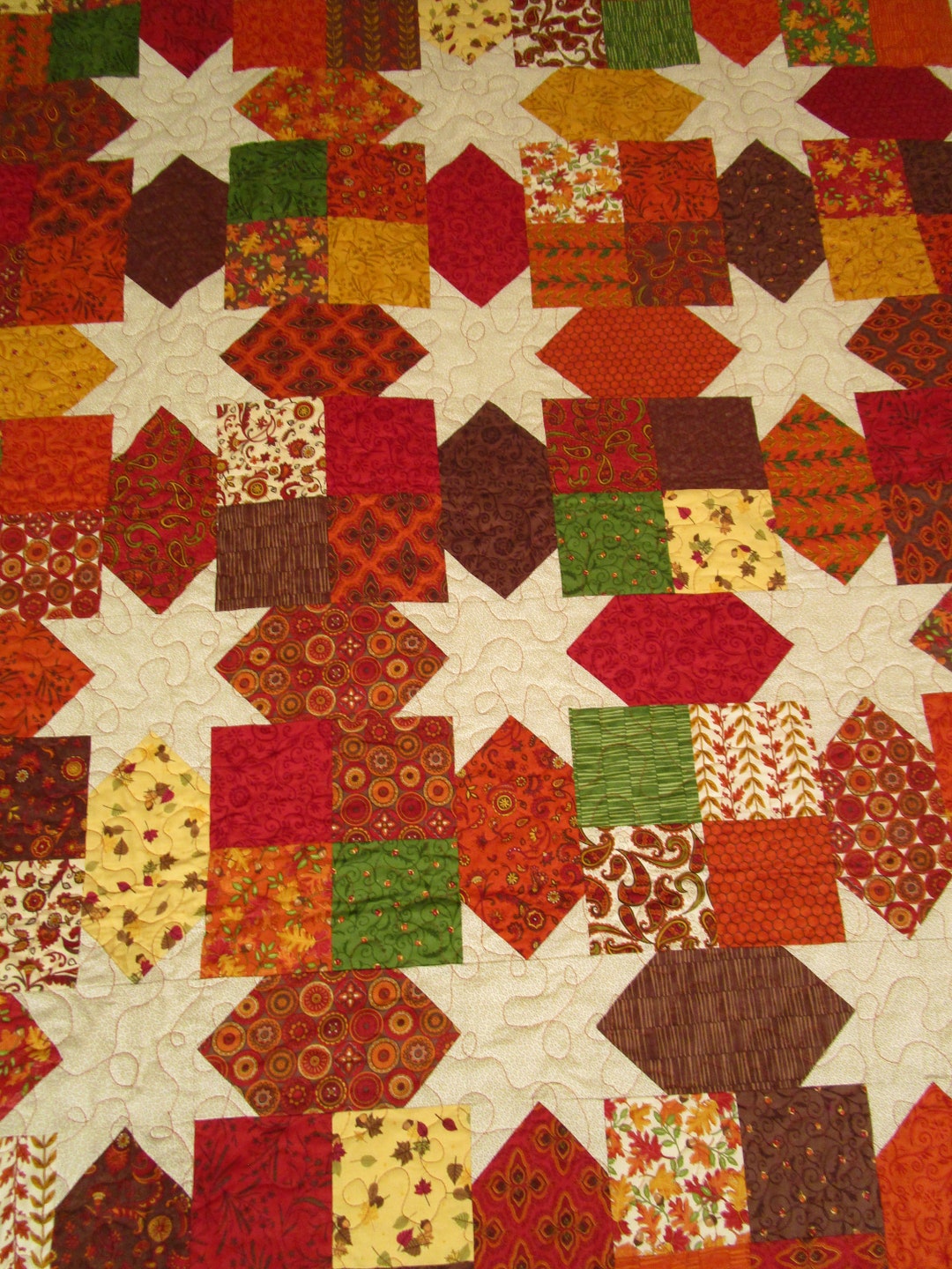 Fall Spinning Stars Quilt - Etsy