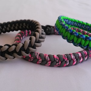 Hundehalsband nach Maß, Webart nach Wahl, fest, Paracord 550, viele Farben