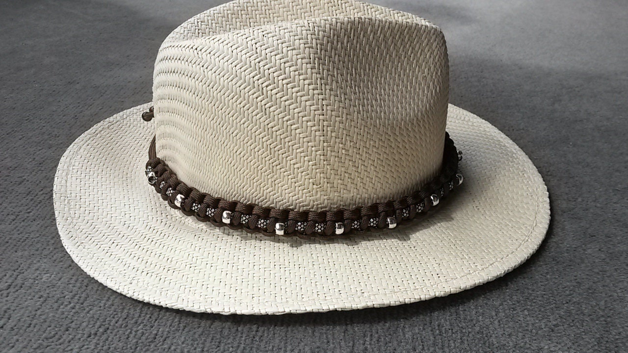 Hat band Paracord 550 choice of colours sizes & 3 weaves Etsy
