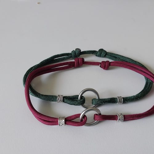 Verstelbare paracord-taghalsband/huishalsband/ID-halsband (optioneel gegraveerd naamplaatje)
