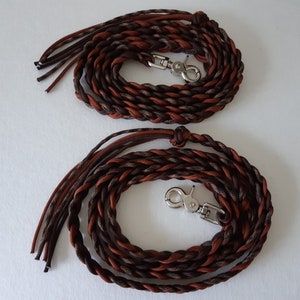 Custom made paracord Split Reins - Choose length & colours