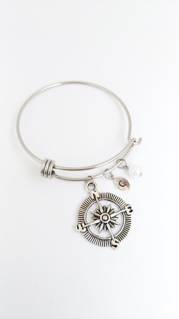 etsy compass bracelet
