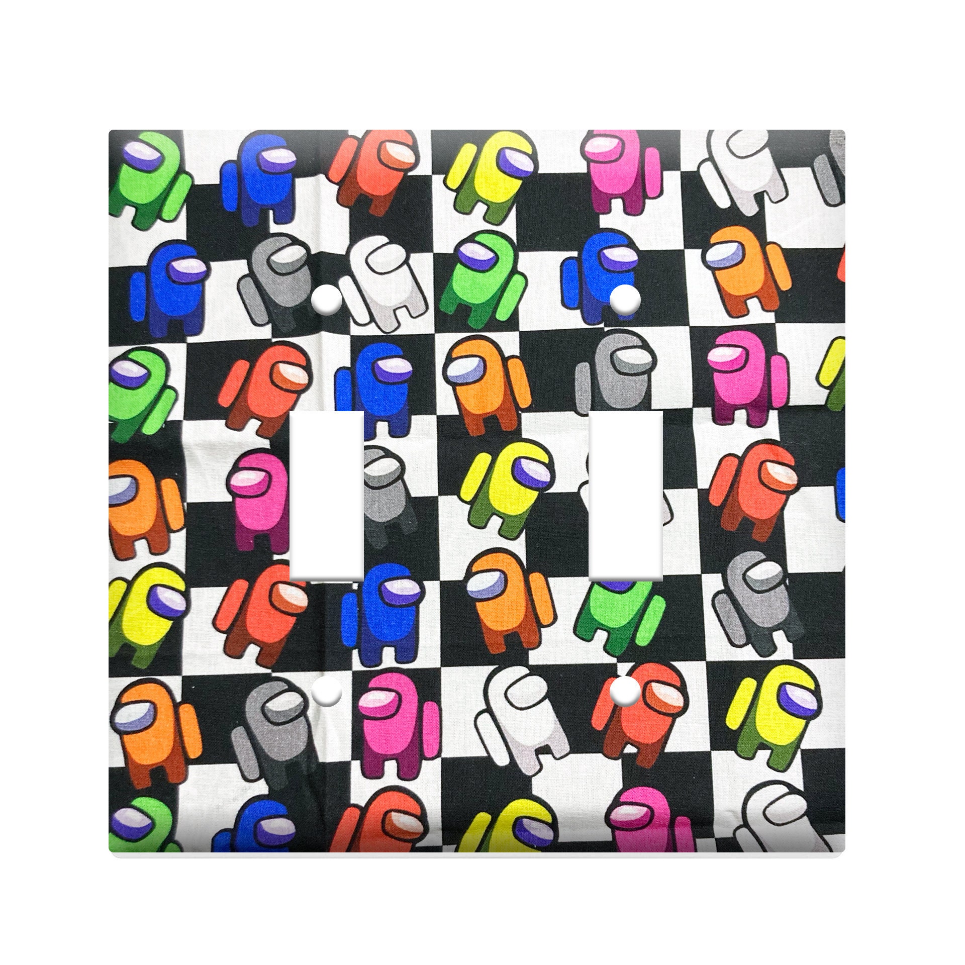 Among Us Light Switch Plate Cover Made From Among Us Fabric Etsy