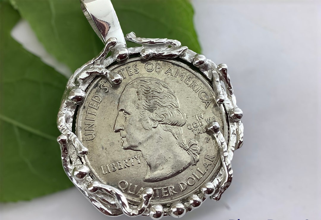 Sterling Silver Coin Bezel, for US Quarter Size Coin. Only Bezel. - Etsy