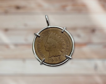 Coin Pendant. 1905 Indian Head Coin.