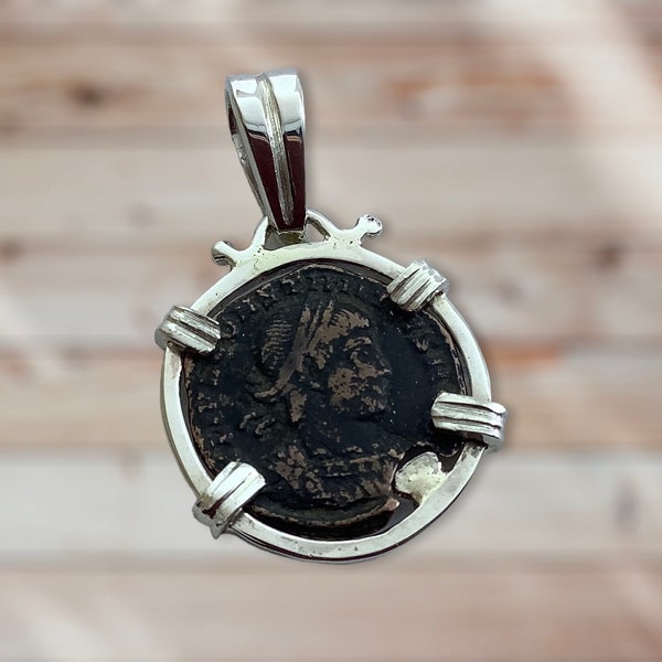 Colgante de Plata de Ley para moneda antigua.