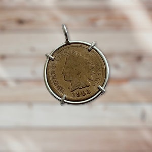 Coin Pendant. 1903 Indian Head Coin.