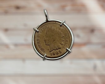 Coin Pendant. 1903 Indian Head Coin.