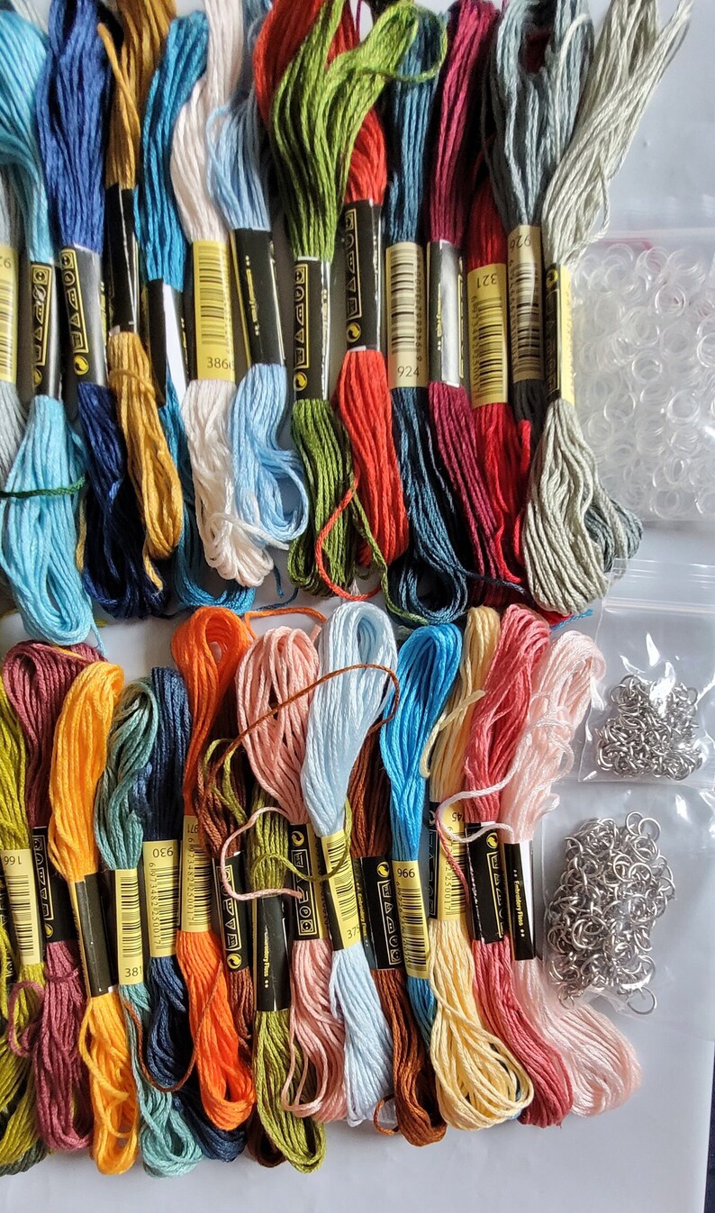 80 Assorted Coloured Embroidery Thread Floss Skein for Sewing Braiding ...
