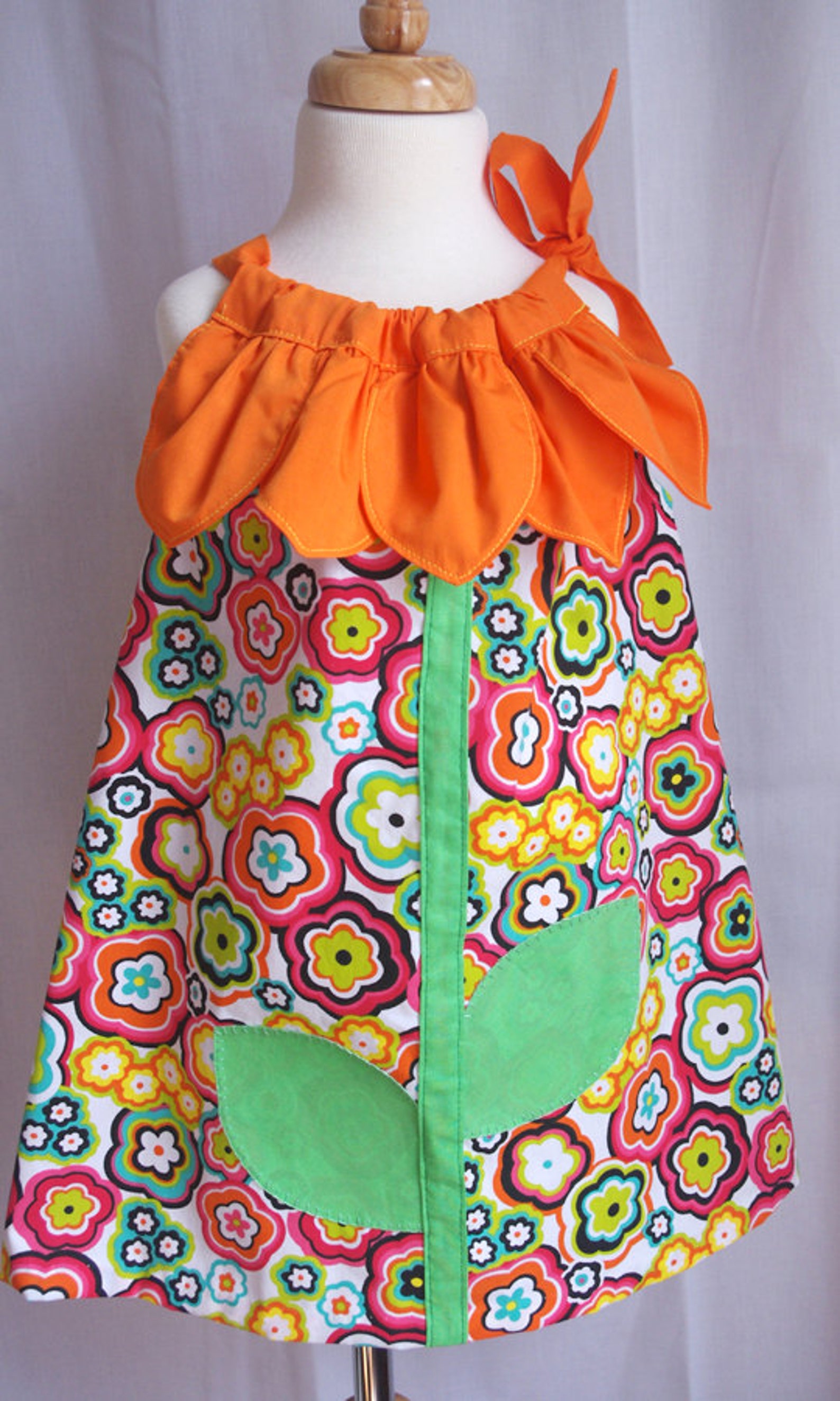 Flower Petal Dress Flower Power Dress Bright Flower Print Etsy UK