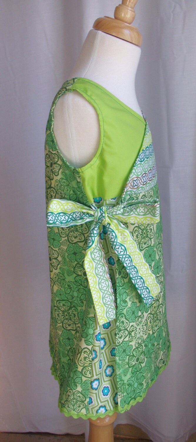 St. Patrick's Day Dress, Shamrock Print Dress, Toddler Wrap Dress, Luck ...