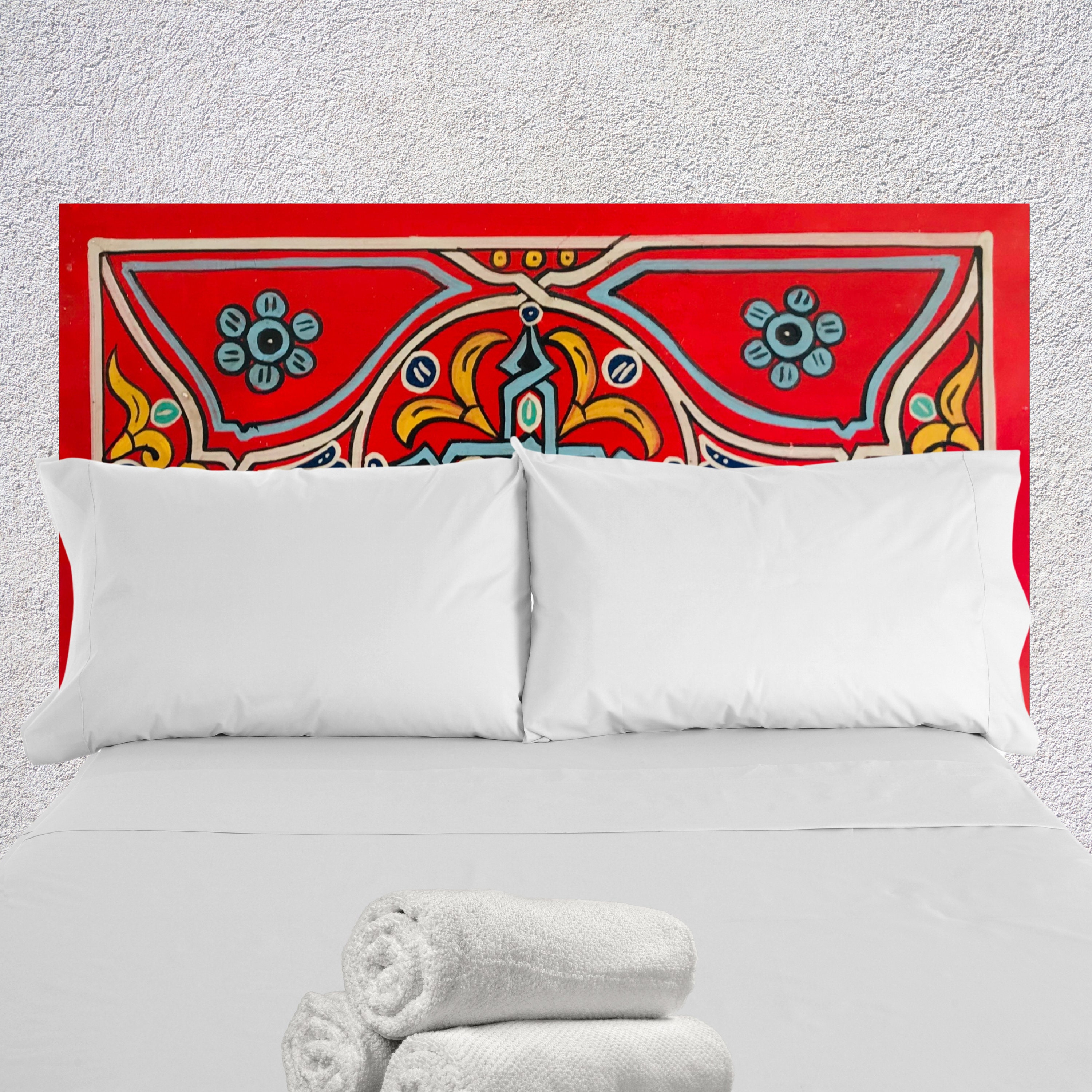 Moroccan Pallet Wall Art Decor Wooden King Size Headboard