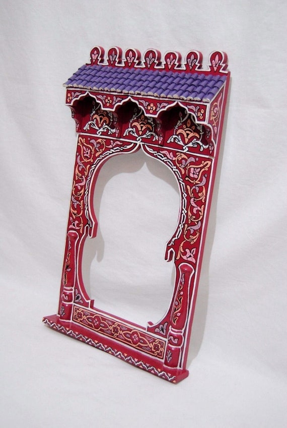 Wall Decor Hand Painted Wood Mirror Hanging - Hand Painted Mirror Wall Art Wall Decor Hand Painted Wood Mirror Hanging - Hand Painted Mirror Wall Art
