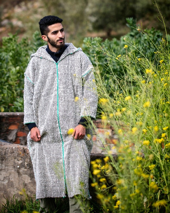 Long Dress Coat Hooded Warm Coat Kaftan 