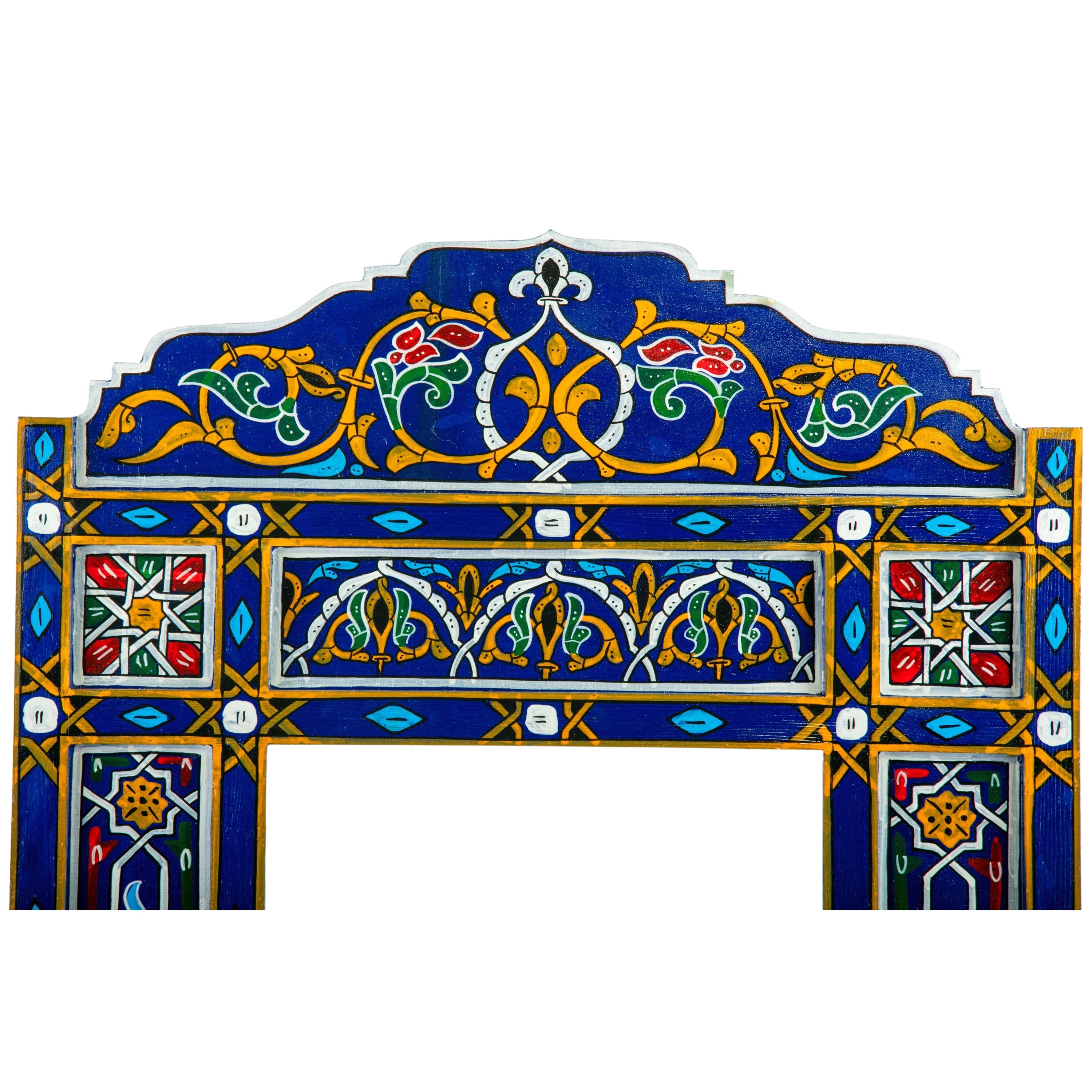 Navy Blue Full Length Floor Mirror Frame Moroccan Handpainted Etsy