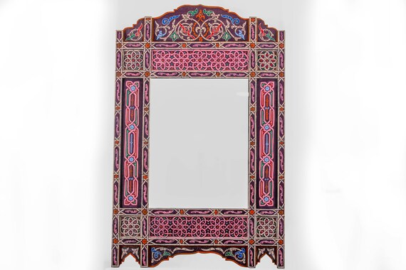Hand Painted Hanging Mirror Frame Wall Art Farmhouse Decor - Hand Painted Mirror Wall Art Hand Painted Hanging Mirror Frame Wall Art Farmhouse Decor - Hand Painted Mirror Wall Art