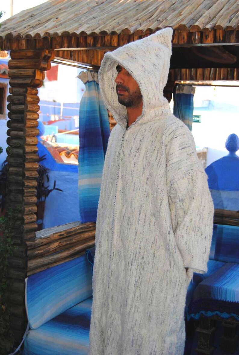 thumbnail: Djellaba Voor Mannen - Marokkaanse Kaftan Gandoura - 100% Katoen - Traditioneel Design