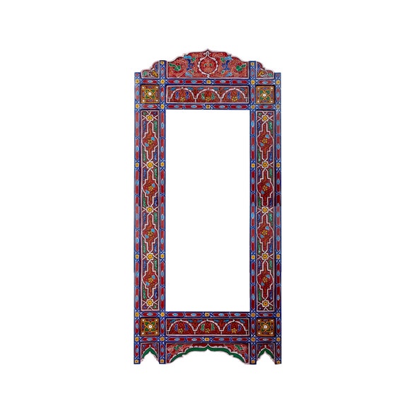 Full Length Floor Mirror Frame Moroccan Handpainted Bathroom | Etsy