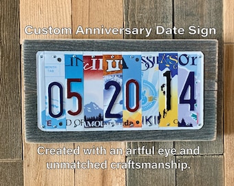 Anniversary Gifts for Husband or Wife / All Custom Anniversary Date Gift Idea for Him or Her / Personalized  Anniversary Present
