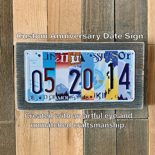 Anniversary Gifts for Husband or Wife / All Custom Anniversary Date Gift Idea for Him or Her / Personalized  Anniversary Present