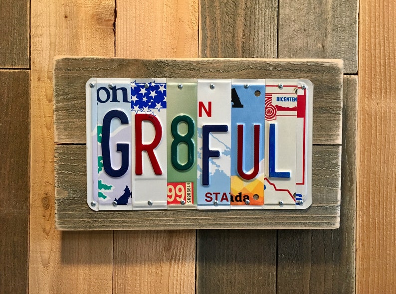 Personalized Repurposed License Plate Sign Custom Upcycled Etsy